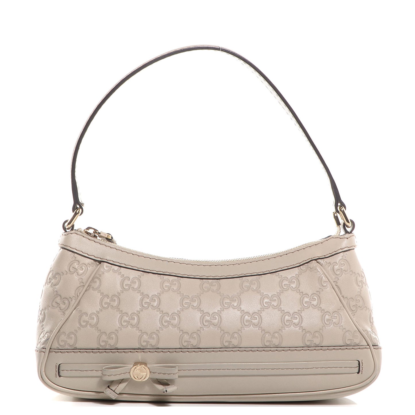 Guccissima Small Mayfair Bow Detail Shoulder Bag Off White