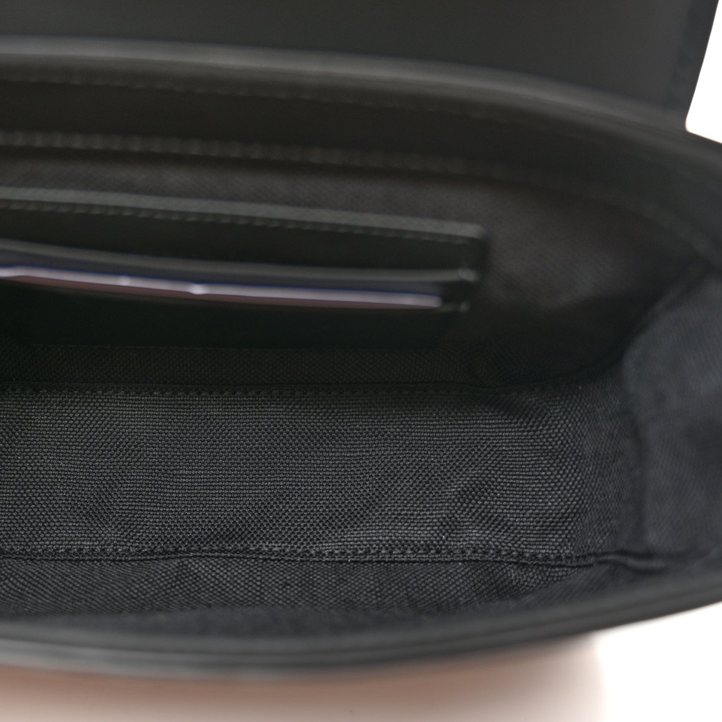 Rubber Effect Calfskin GG Mini Messenger Bag Black