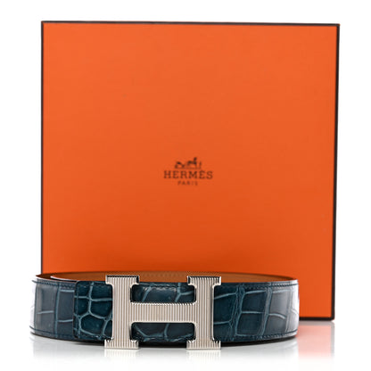 Hermes Shiny Porosus Crocodile Strie 32mm Belt 90 36 Colvert 6 of 6