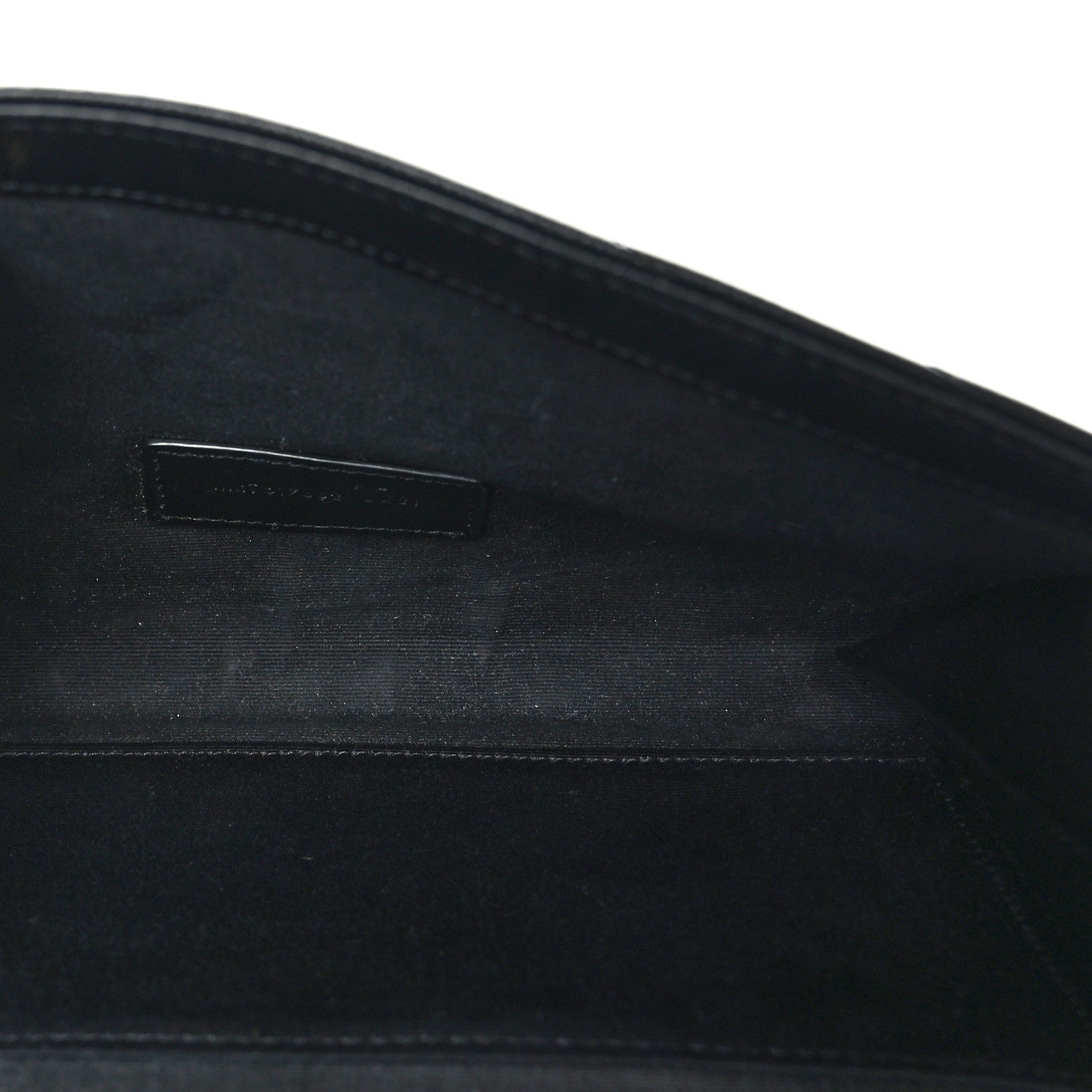 Saint Laurent Grain De Poudre Matelasse Chevron Monogram Envelope Clutch Black 5 of 9