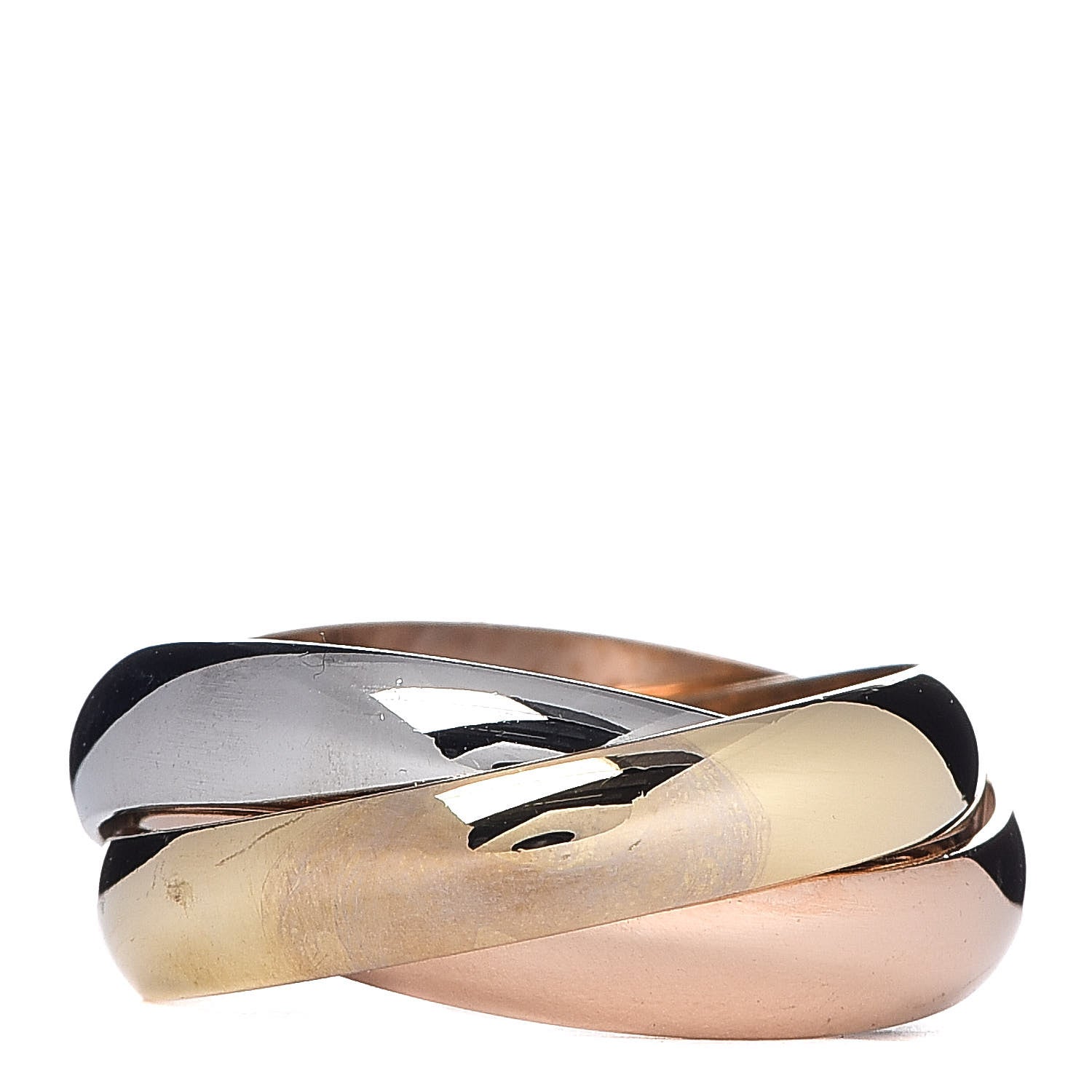 Cartier 18K Pink Yellow White Gold Classic Les Must De Trinity Ring 47 4 3 of 4