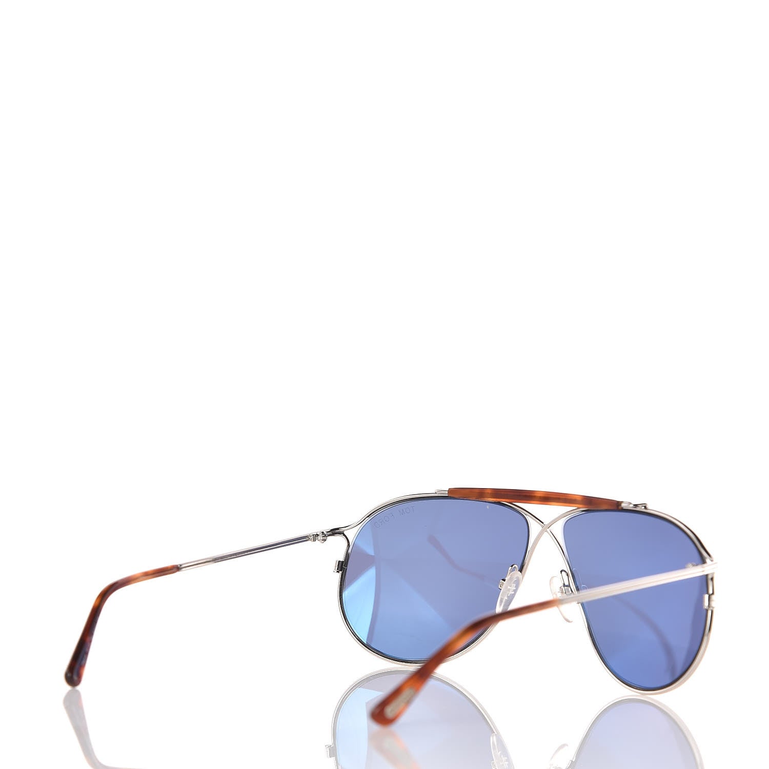 Tom Ford Magnus Aviator Sunglasses TF193 Silver Havana 4 of 7