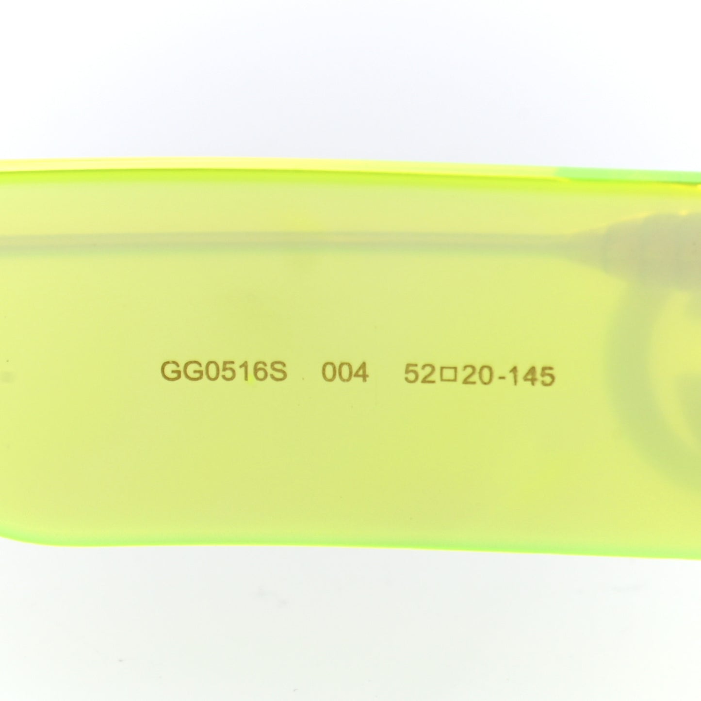 Acetate Rectangular Sunglasses GG0516S Fluorescent Yellow