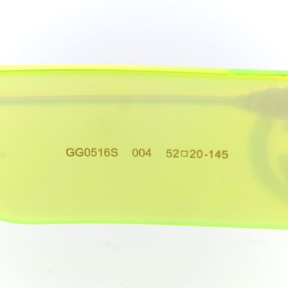 Gucci Acetate Rectangular Sunglasses GG0516S Fluorescent Yellow 5 of 8