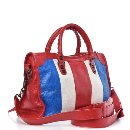 Balenciaga Agneau Arena Multicolore Classic Hardware S City Bleu White Rouge 3 of 10