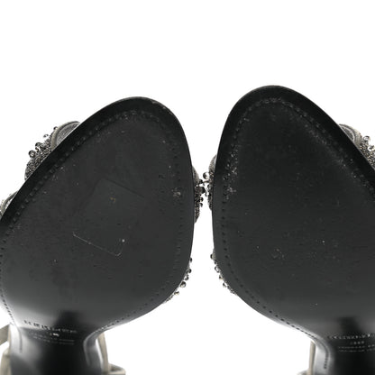 Hermes Suede Goatskin Crystal Premiere 105 Sandals 38 Grey 6 of 9