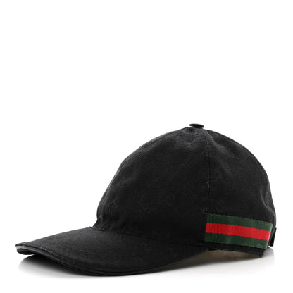 Gucci Monogram Web Baseball Hat XS Black 1 of 9