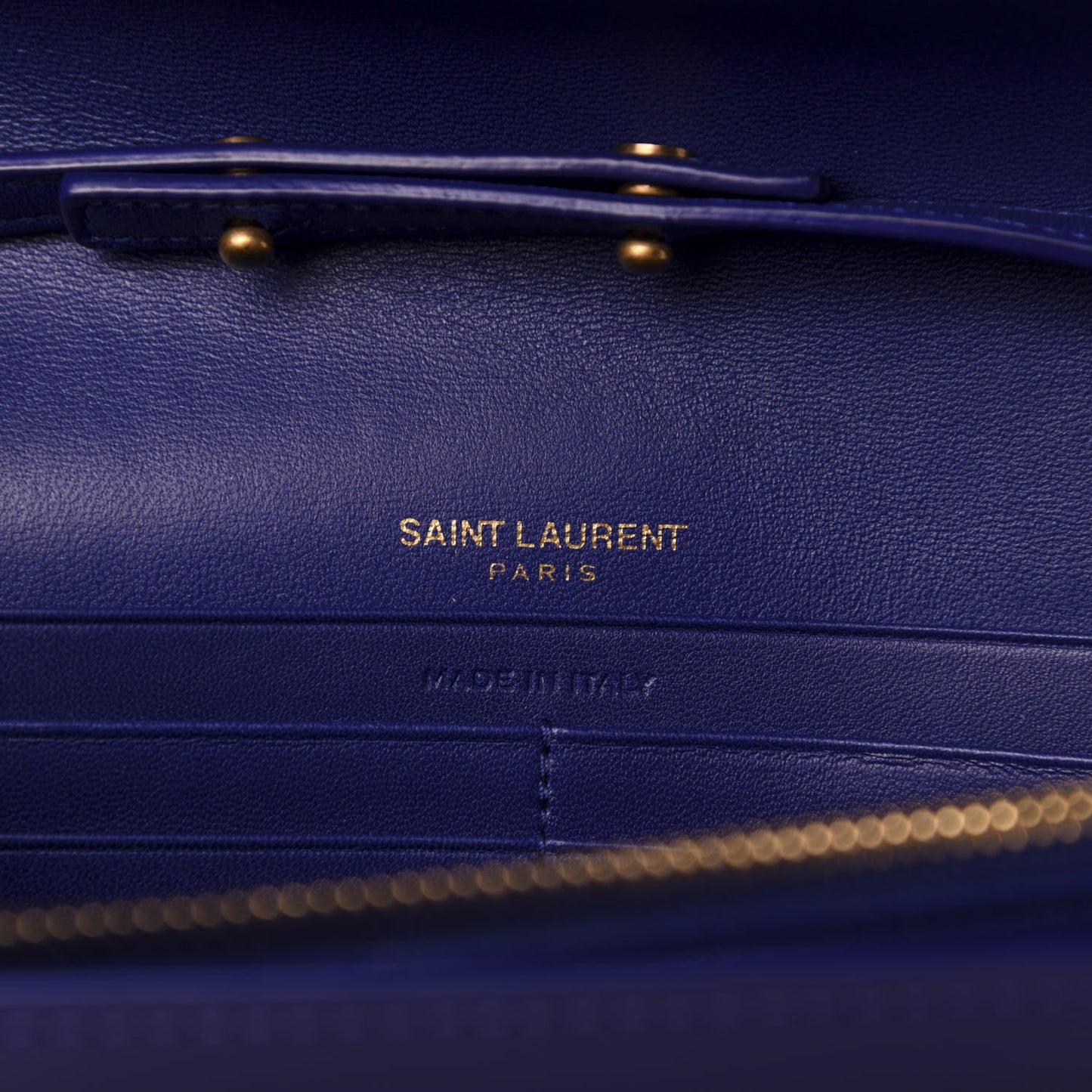 Patent Calfskin Monogram Kate Wallet On Chain Royal Blue