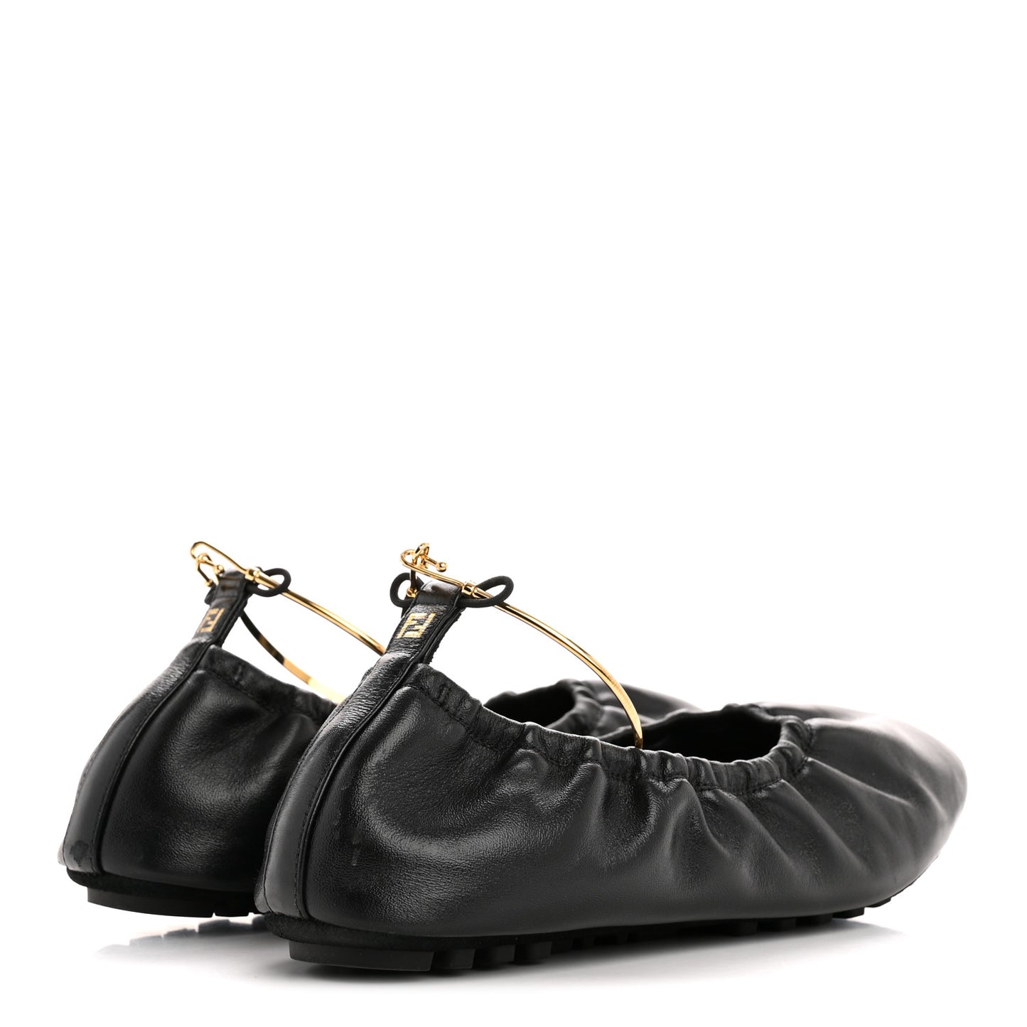 Vitello Filo Ballerina Flats 39 Black