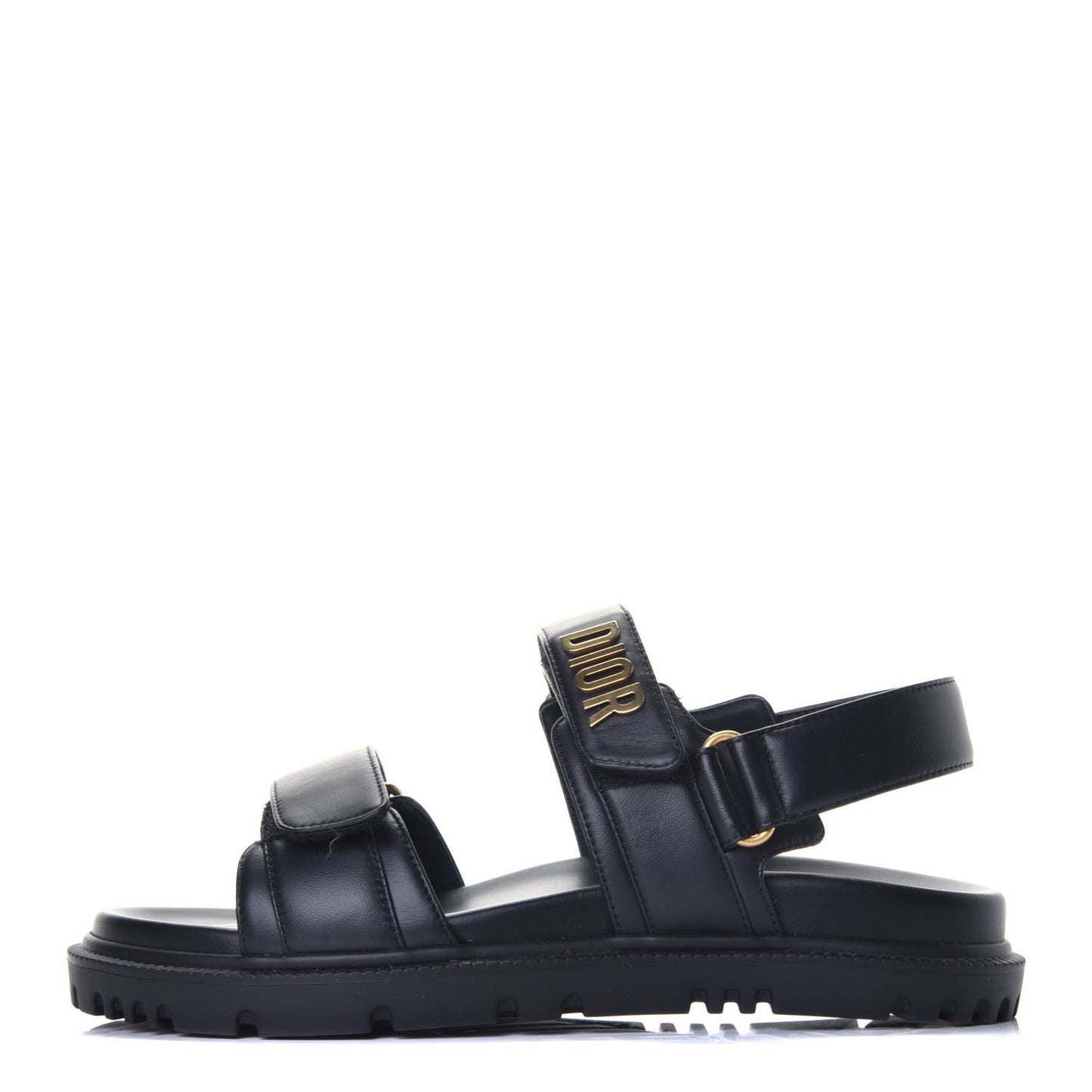 Lambskin Dioract 10mm Sandals 37.5 Black