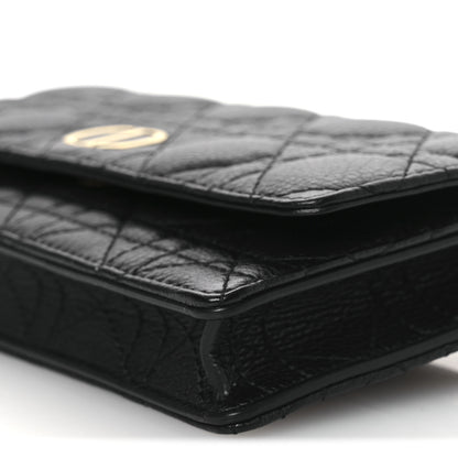 Christian Dior Supple Calfskin Cannage Caro Belt Pouch with Chain  Black Black 11 of 12