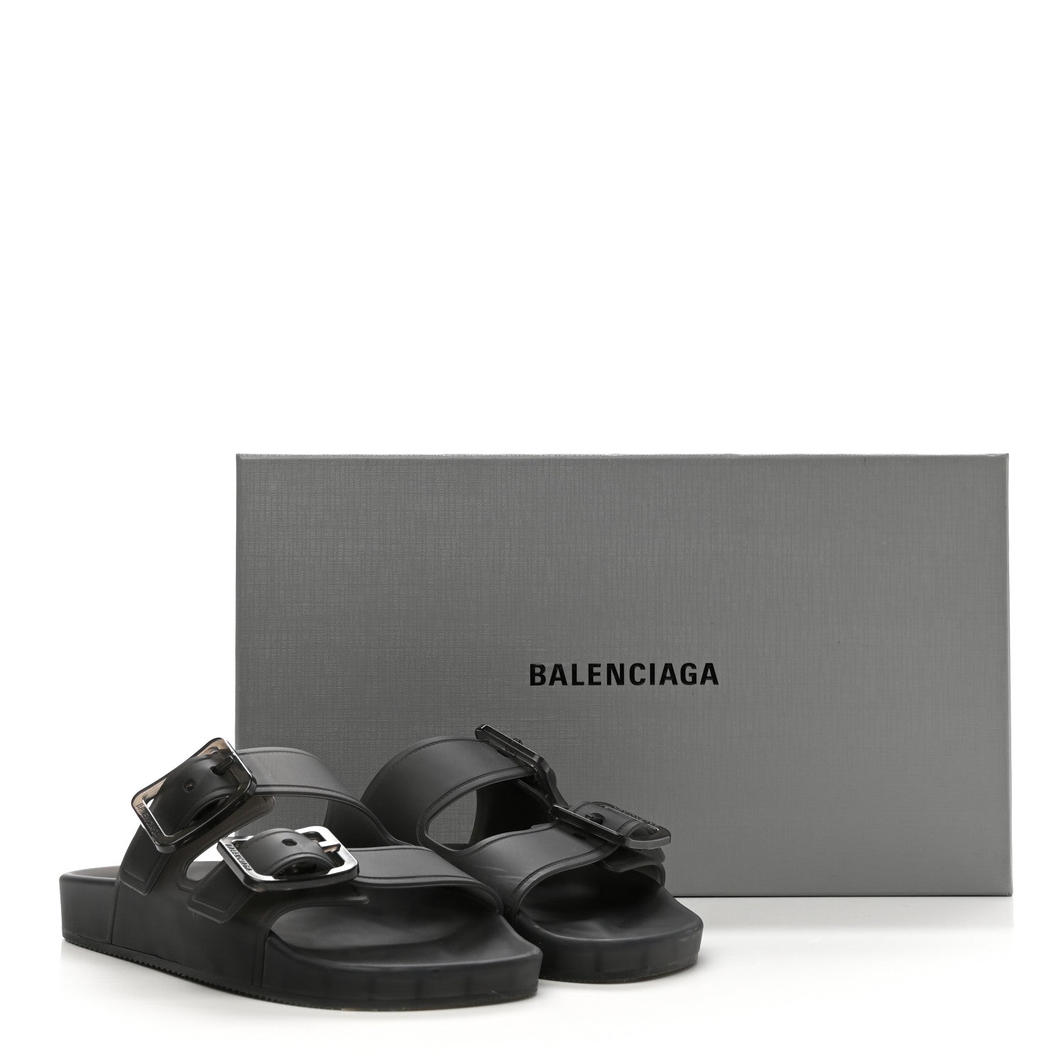 Balenciaga Technical Polyurethane Mallorca Slide Sandals 37 Black 7 of 9