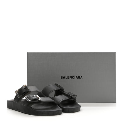 Balenciaga Technical Polyurethane Mallorca Slide Sandals 37 Black 7 of 9