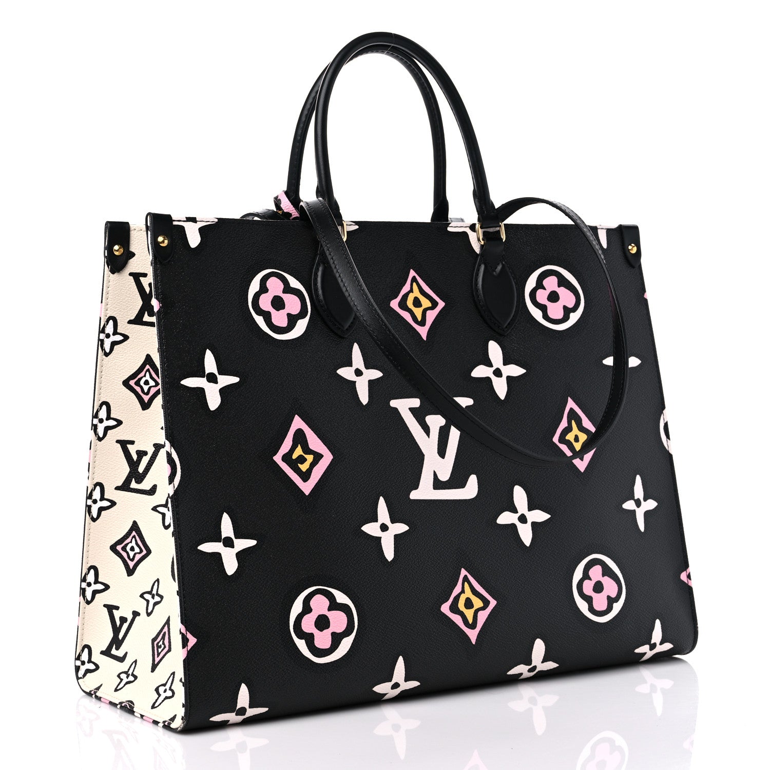 Louis Vuitton Monogram Giant Wild At Heart Onthego GM Black 3 of 8