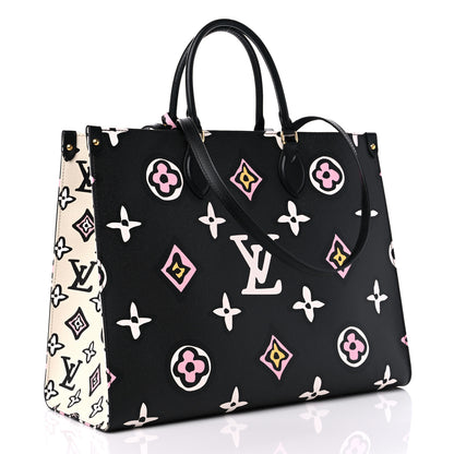 Louis Vuitton Monogram Giant Wild At Heart Onthego GM Black 3 of 8