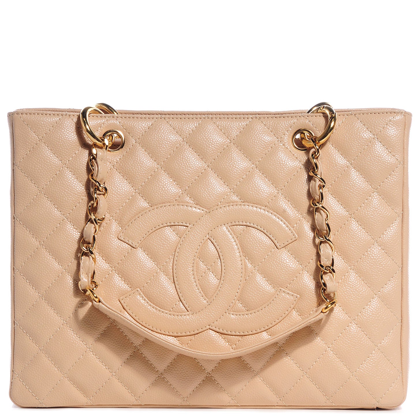 Caviar Grand Shopping Tote GST Beige Clair