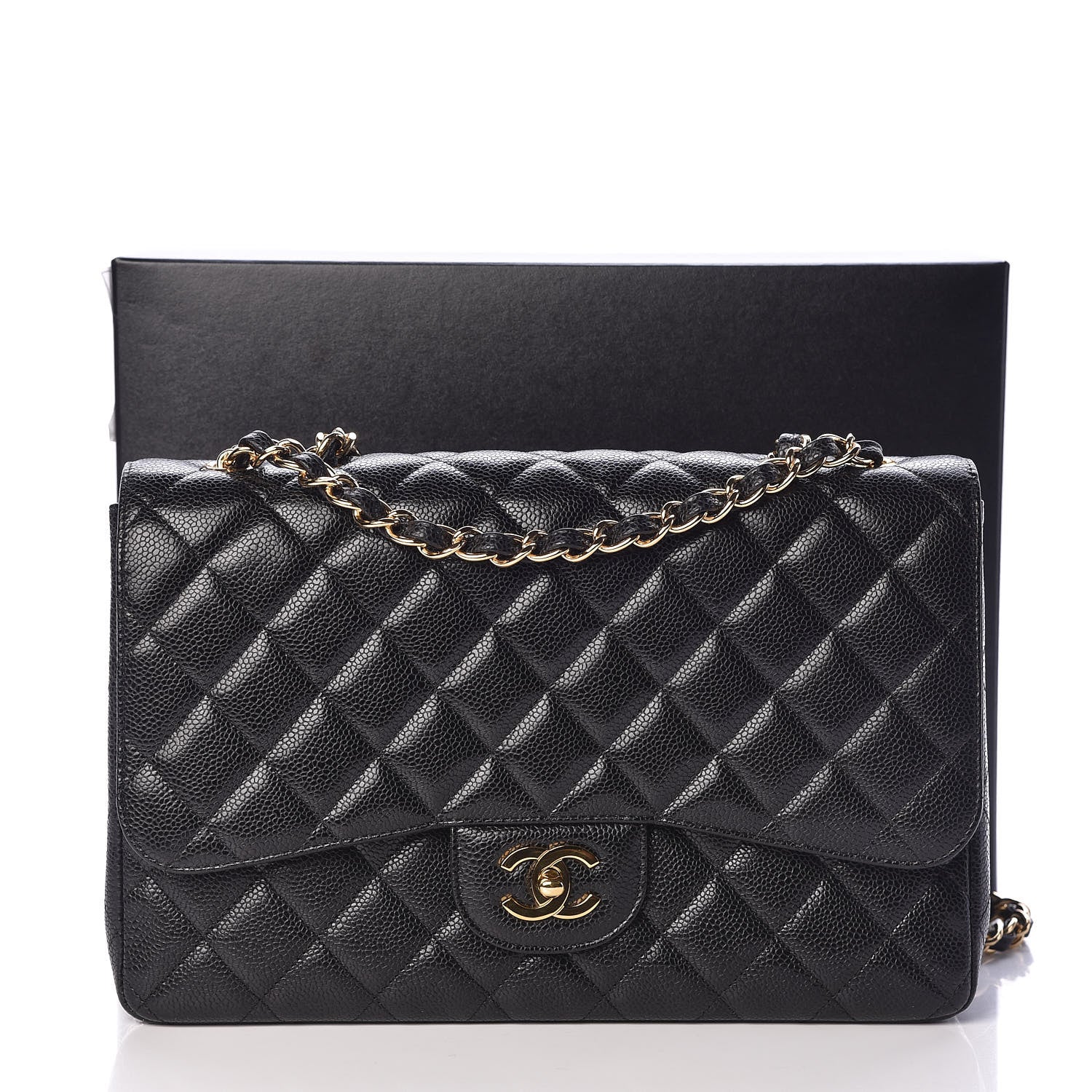 Chanel Caviar Quilted Jumbo Single Flap Black 11 of 11