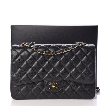 Chanel Caviar Quilted Jumbo Single Flap Black 11 of 11
