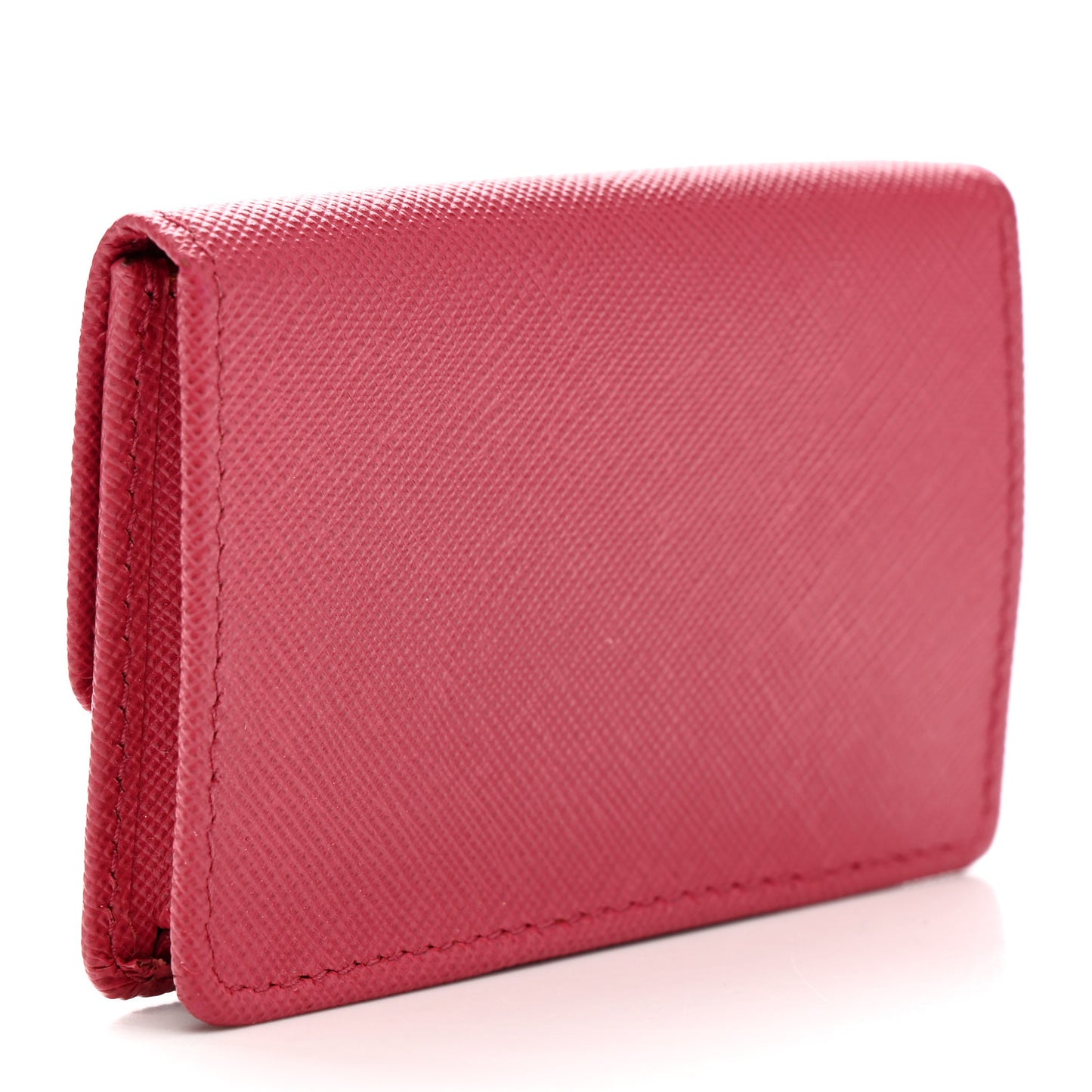 Saffiano Metal Flap Card Holder Peonia