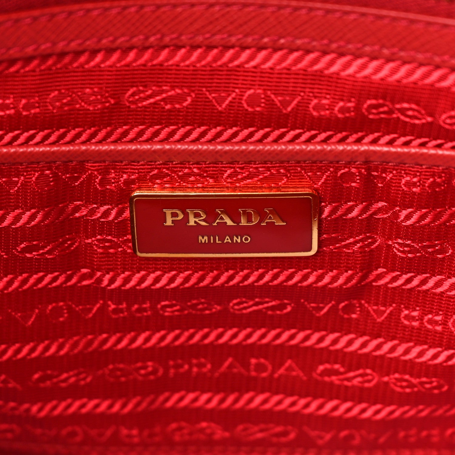 Prada Saffiano Large Galleria Double Zip Tote Fuoco 6 of 8
