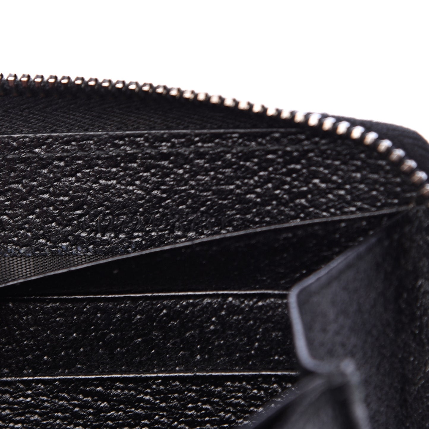 Monogram Metal Bar Zip Around Wallet Black