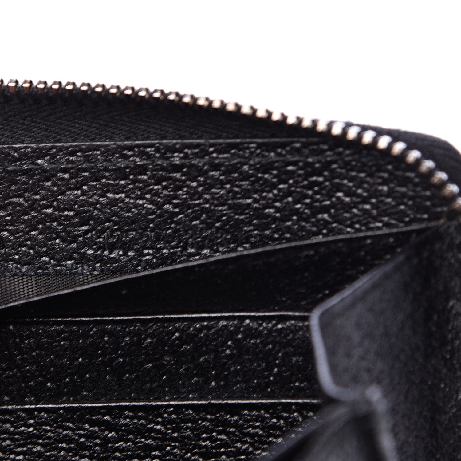Gucci Monogram Metal Bar Zip Around Wallet Black 6 of 6