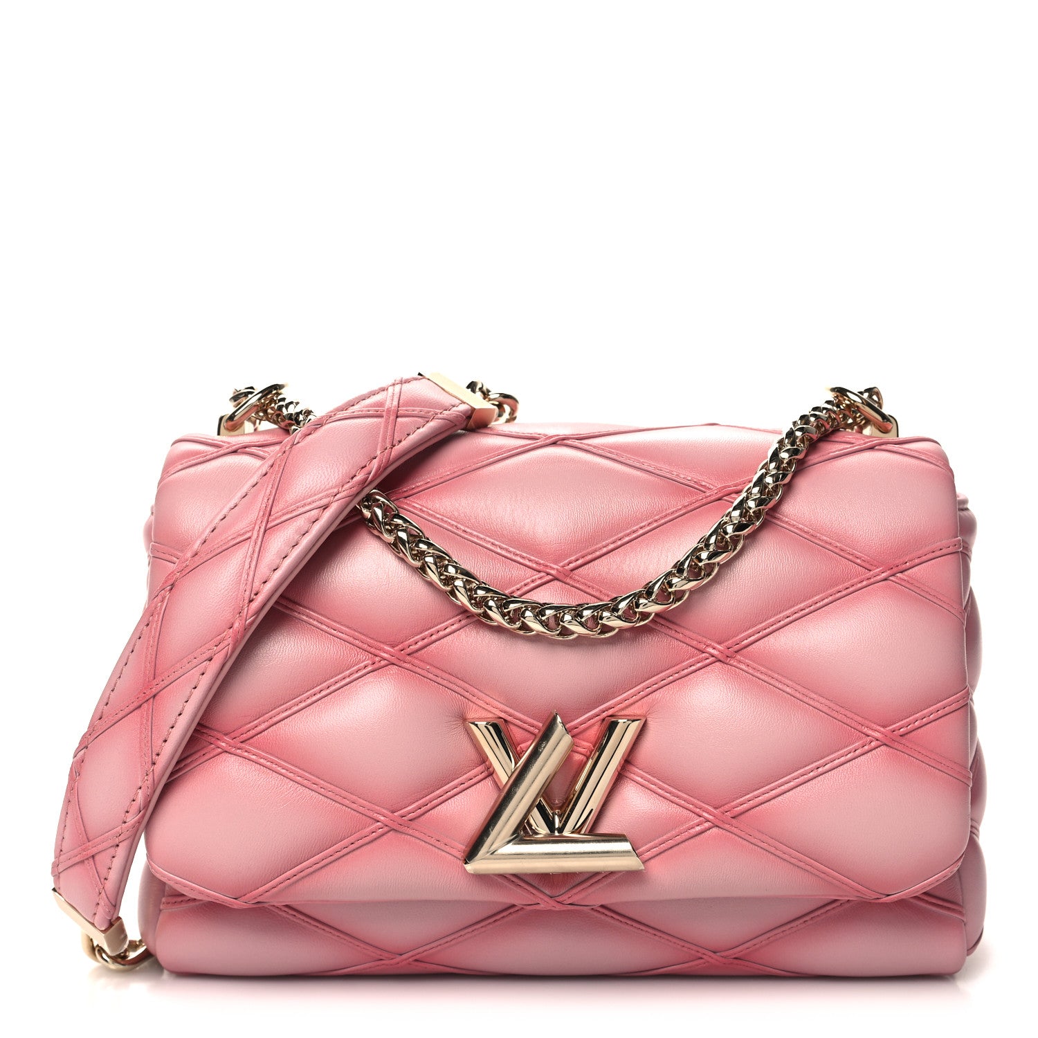 Louis Vuitton Lambskin Malletage Top Handle GO-14 MM Rosabella 1 of 11