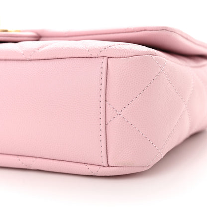 Chanel Caviar Quilted Chain Flap Light Pink 10 of 11