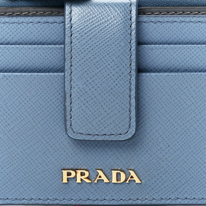 Prada Saffiano City Calf Coin Case Card Holder Astrale Nube 7 of 13