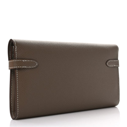 Hermes Epsom Kelly Longue Wallet Etoupe 3 of 7