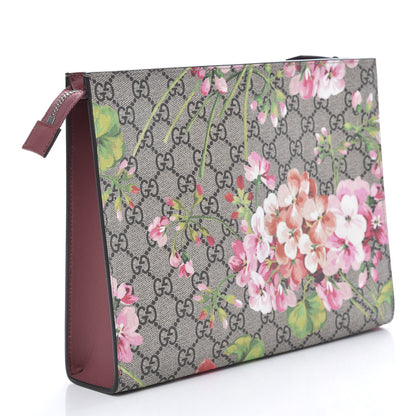 Gucci GG Supreme Monogram Blooms Large Cosmetic Case Beige Multicolor Dry Rose 3 of 7