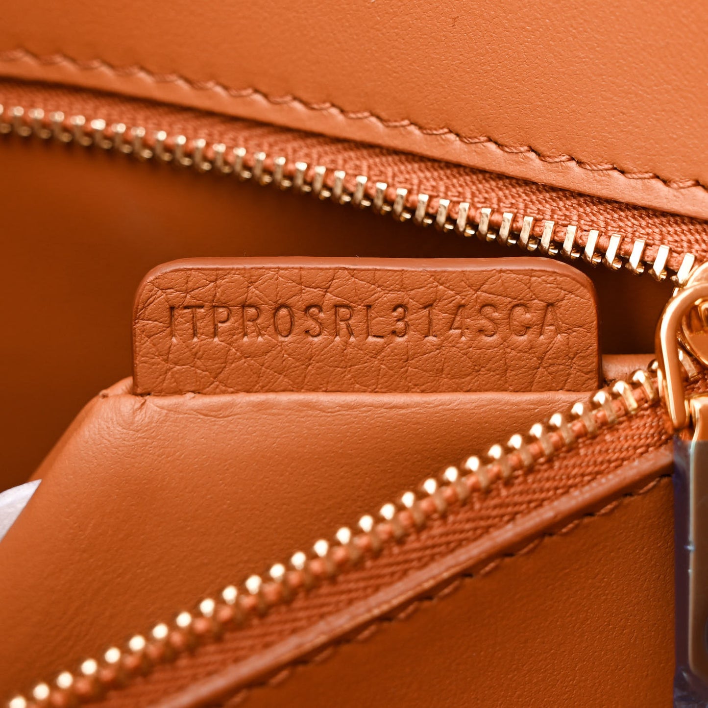 Grained Calfskin Small Frances Tote Warm Russet