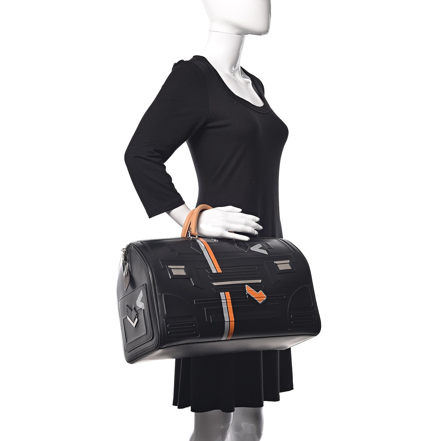 Louis Vuitton Epi Spaceship Embossed Speedy 40 Black 2 of 9