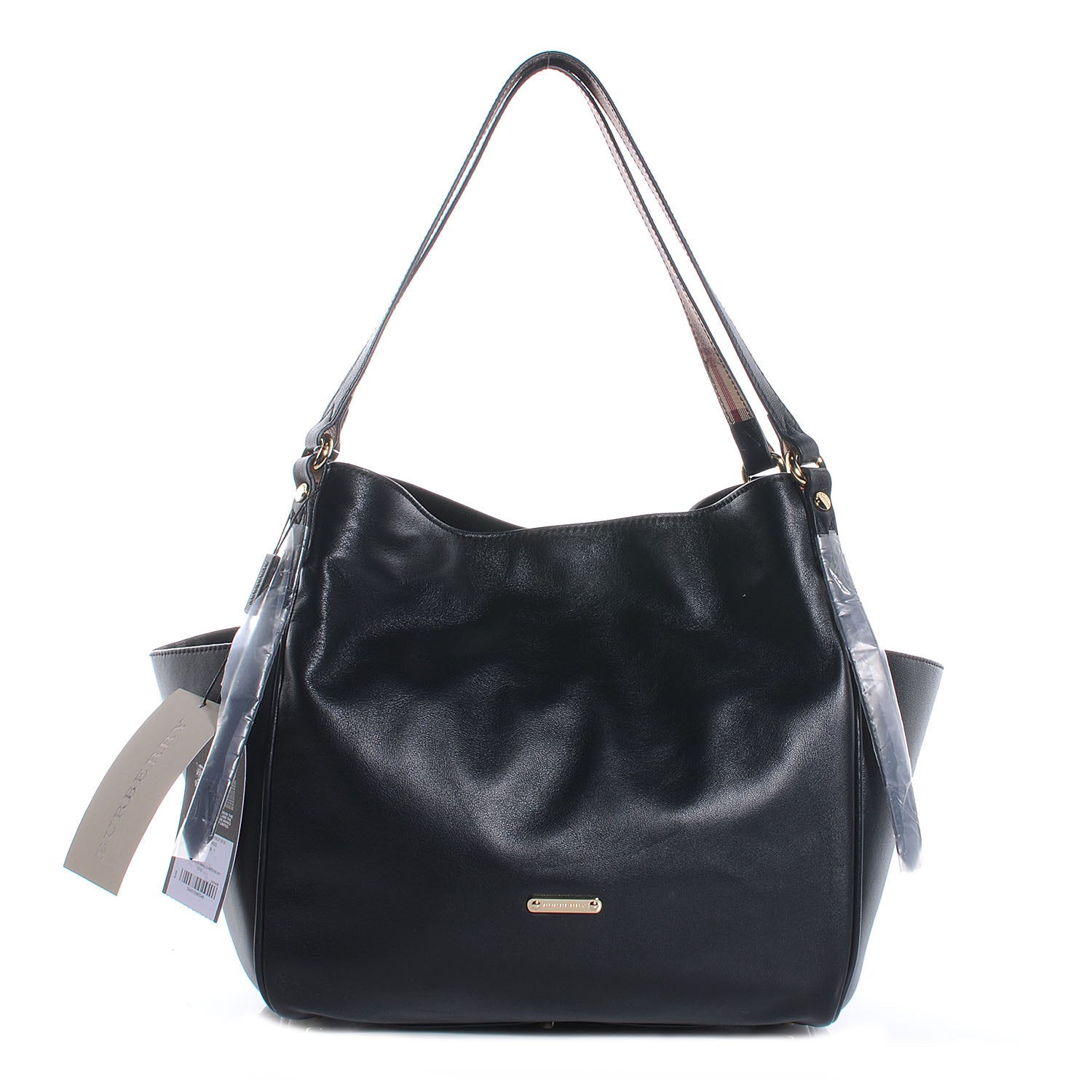 Burberry Lambskin Small Canterbury Tote Black 1 of 11
