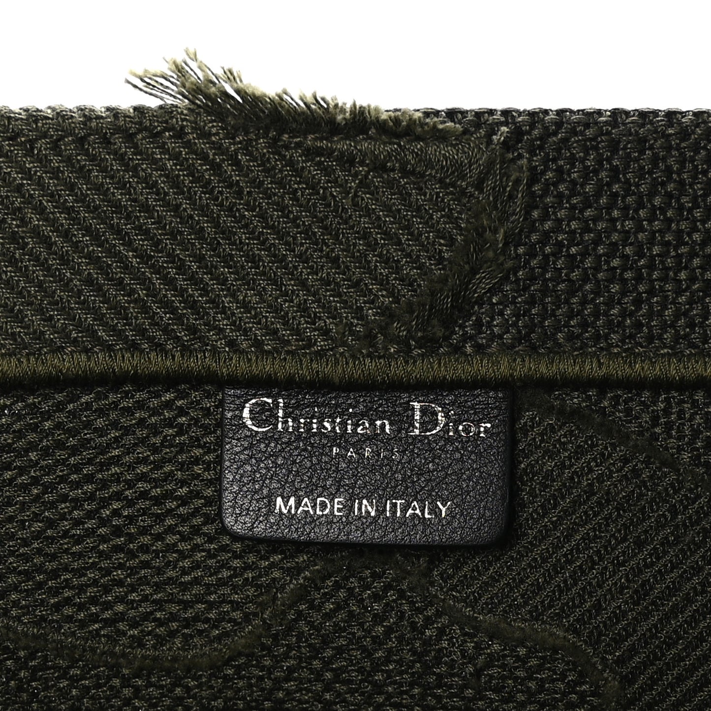 Canvas Embroidered Camouflage Large Book Tote Green