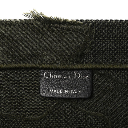 Christian Dior Canvas Embroidered Camouflage Large Book Tote Green 6 of 9