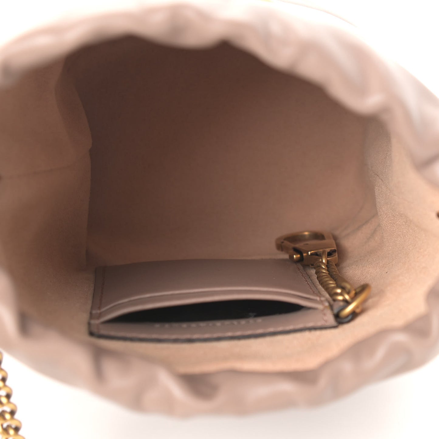 Calfskin Matelasse Mini GG Marmont 2.0 Bucket Bag Porcelain Rose