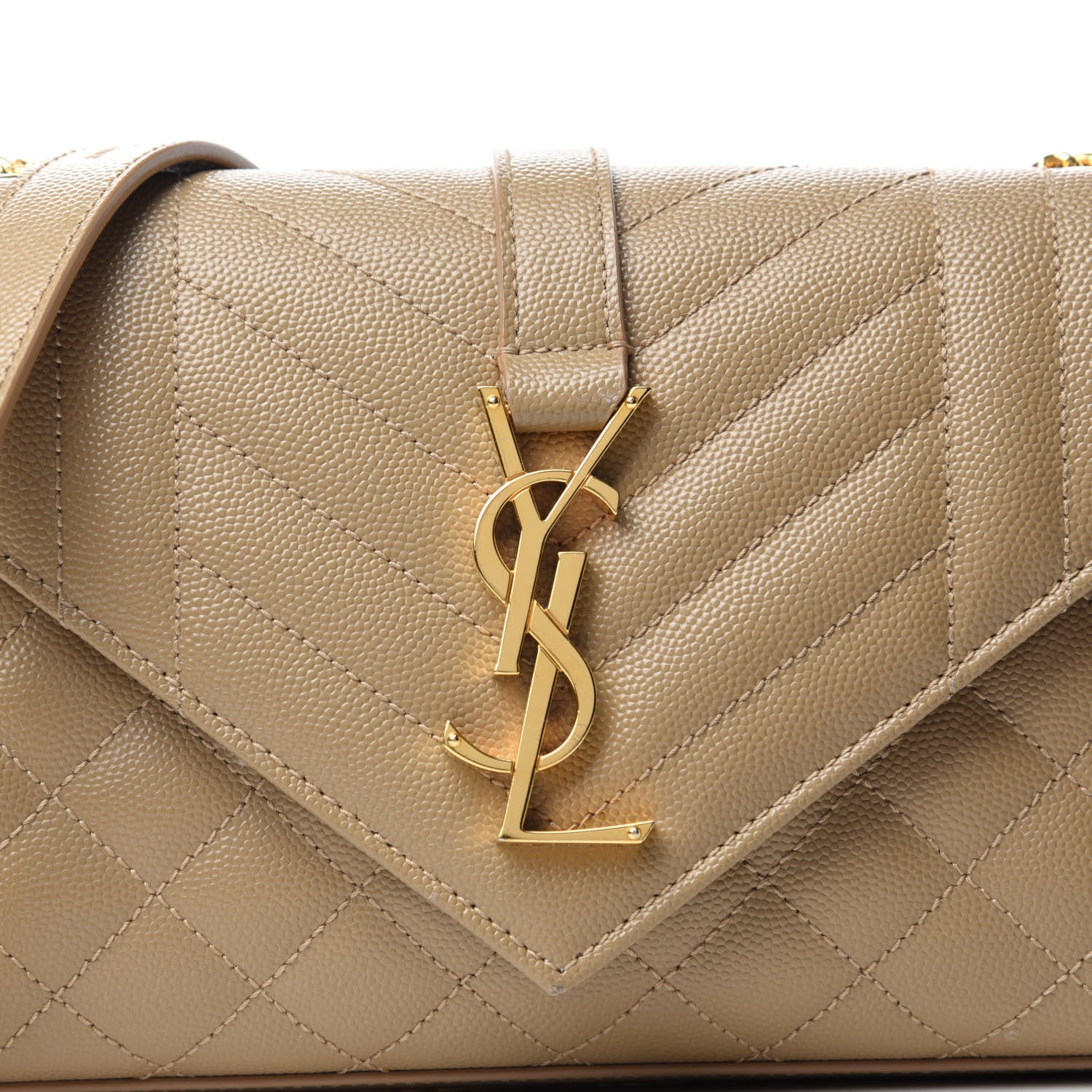 Saint Laurent Grain De Poudre Textured Mixed Matelasse Triquilt Small Monogram Satchel Cork 10 of 10