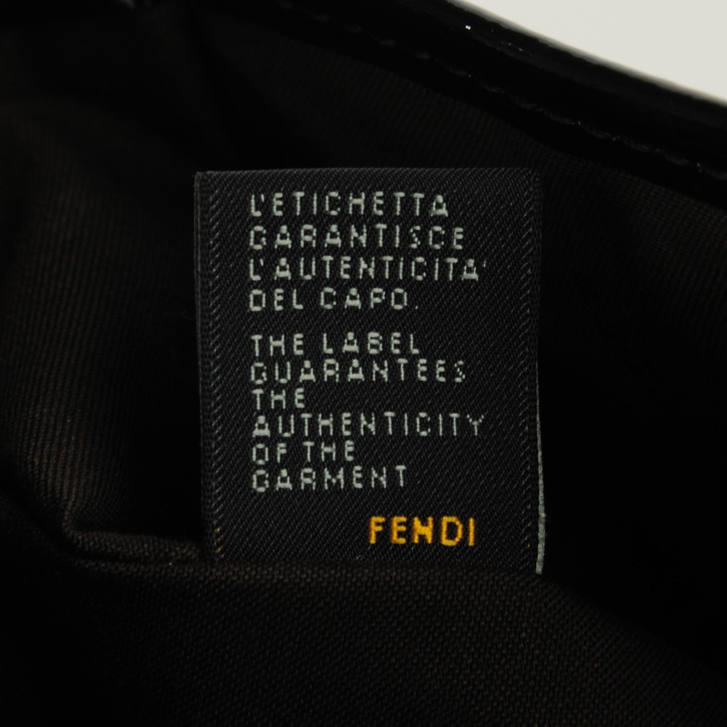 Fendi Nappa Patent B Bis Flap Bag Osso Black 9 of 9