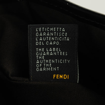 Fendi Nappa Patent B Bis Flap Bag Osso Black 9 of 9