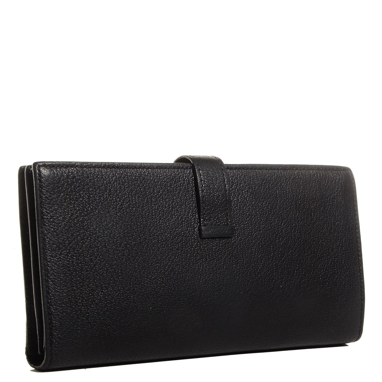 Hermes Chevre Mysore Bearn Gusset Wallet Black 3 of 13