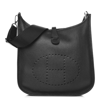 Hermes Taurillon Clemence Evelyne III PM Black 1 of 7