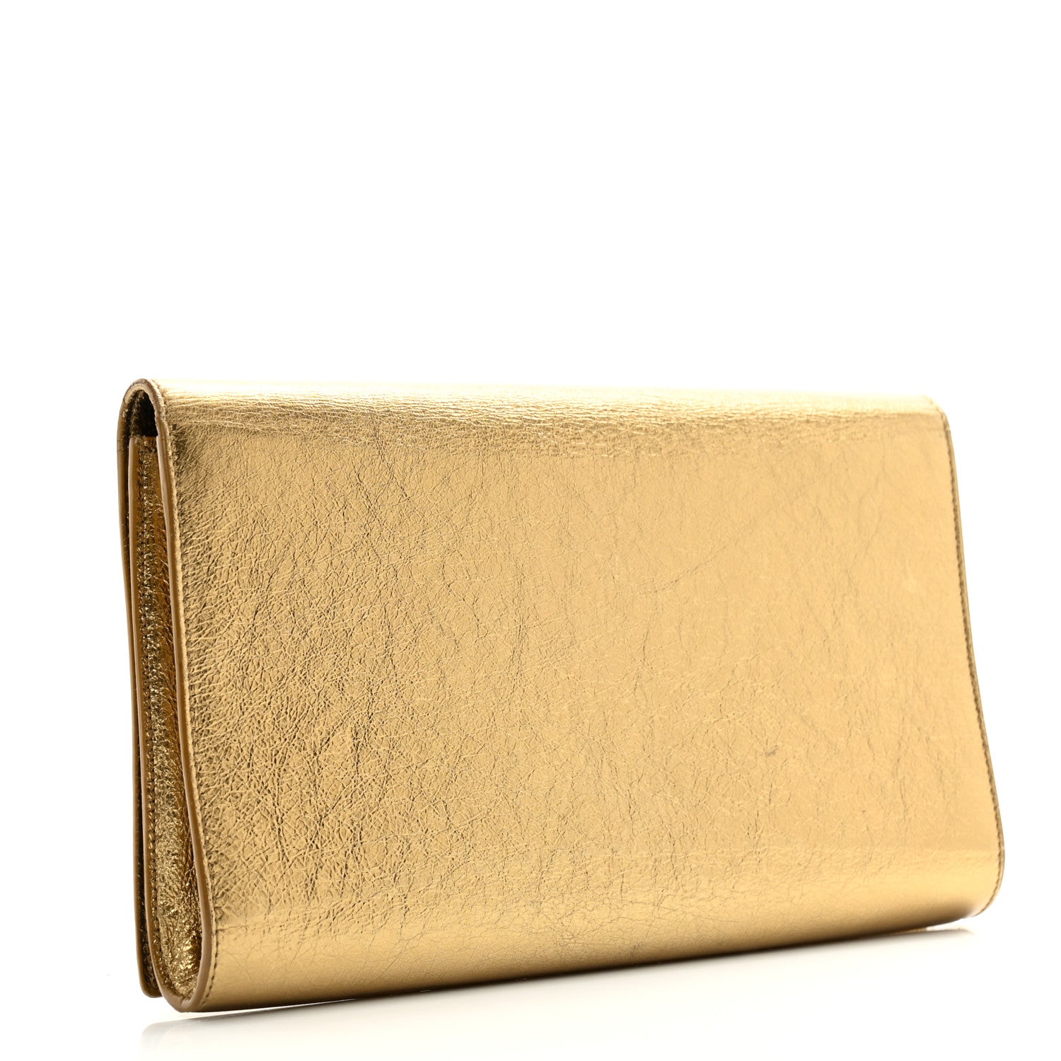Saint Laurent Metallic Calfskin Monogram Large Belle De Jour Clutch Gold 3 of 11