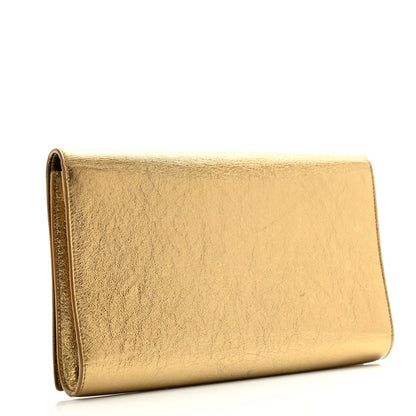 Saint Laurent Metallic Calfskin Monogram Large Belle De Jour Clutch Gold 3 of 11