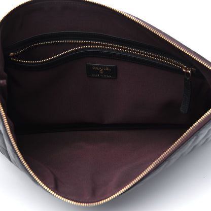 Chanel Caviar Quilted Large Cosmetic Case Black 5 of 9