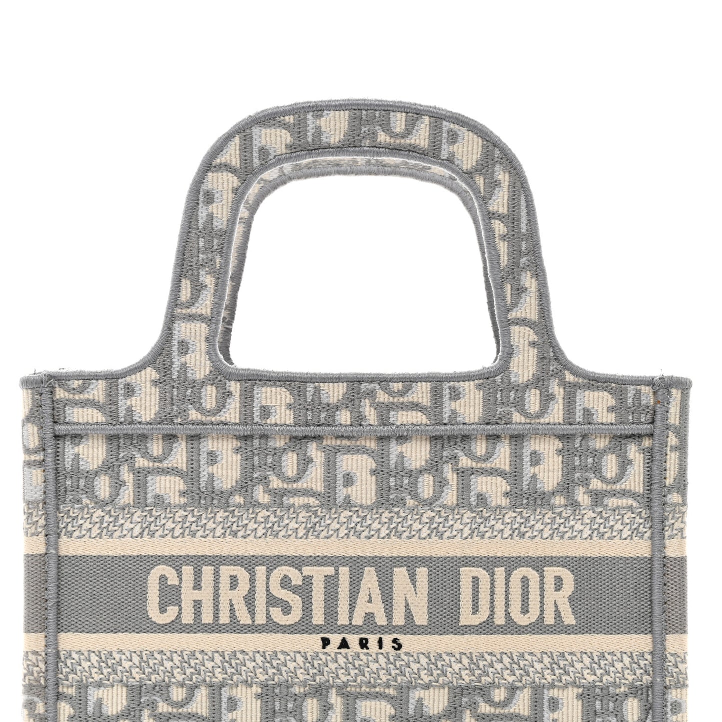 Oblique Mini Book Tote Grey Multicolor