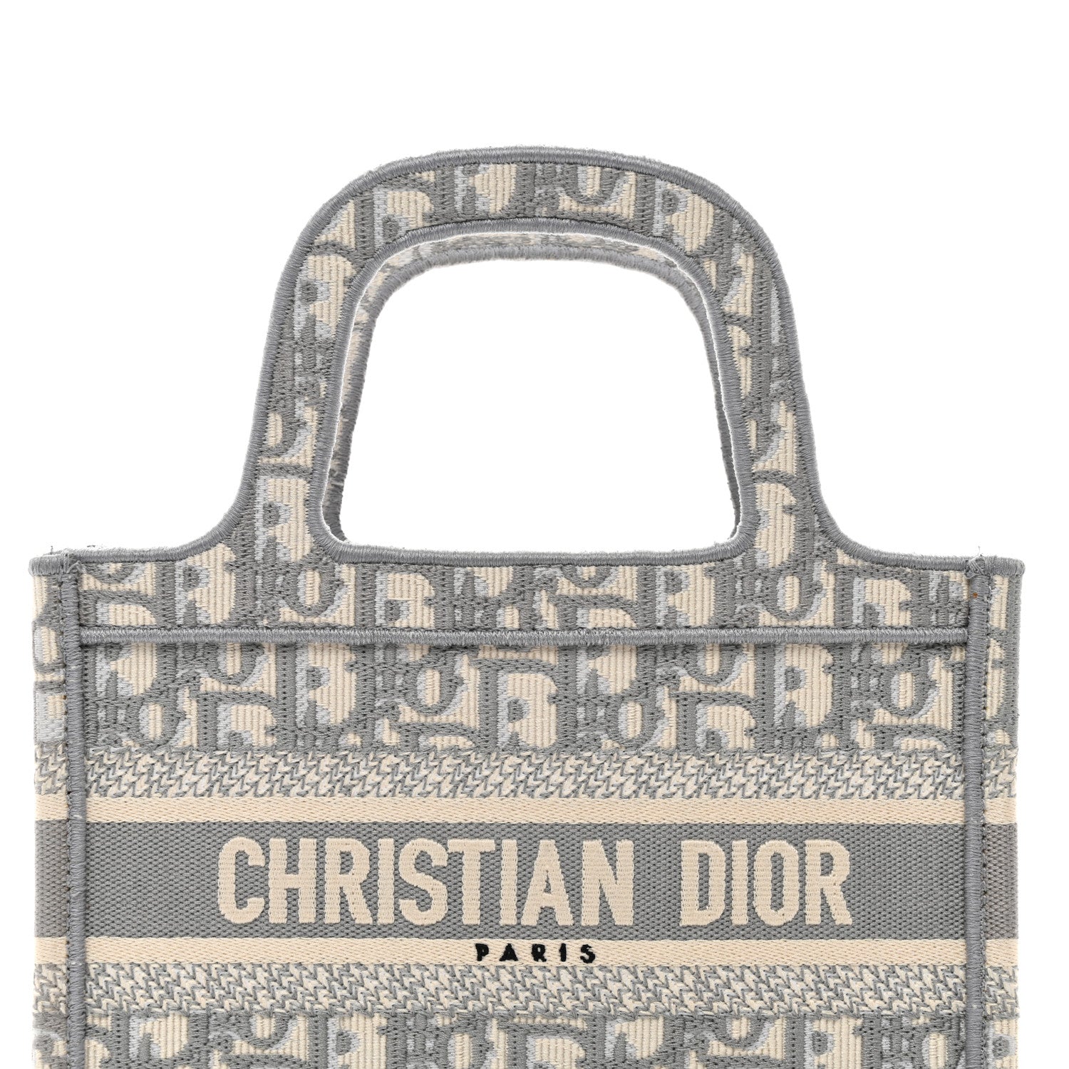 Christian Dior Oblique Mini Book Tote Grey Multicolor 8 of 11