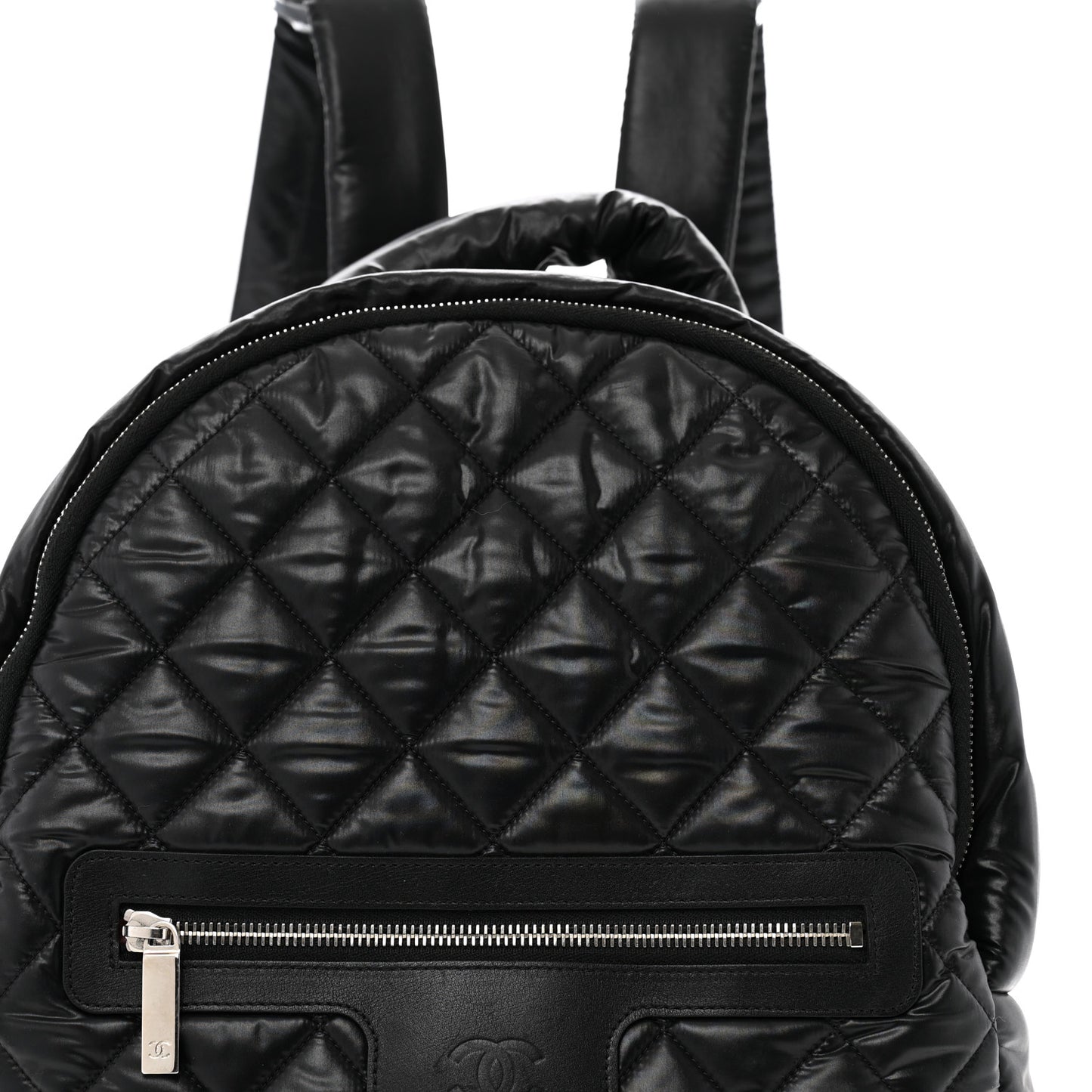 Nylon Quilted Coco Cocoon Backpack Black