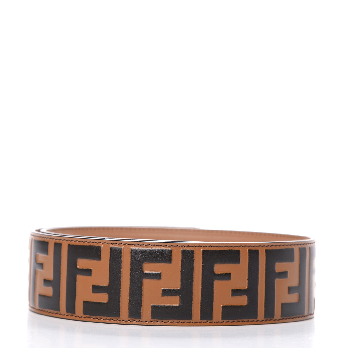Calfskin FF 1974 Embossed Strap You Tobacco Black