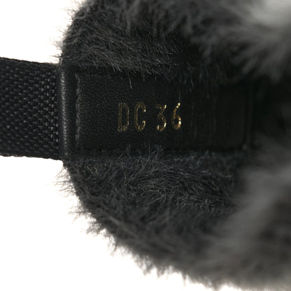 Christian Dior Furry Knit Mizza Walk'n Dior High Top Sneakers 36 Grey Multicolor 8 of 9